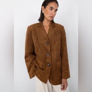 Vegan suede blazer from OAK+FORT